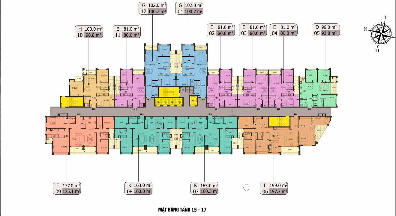 Mặt bằng Northern Emerald Cổ Linh