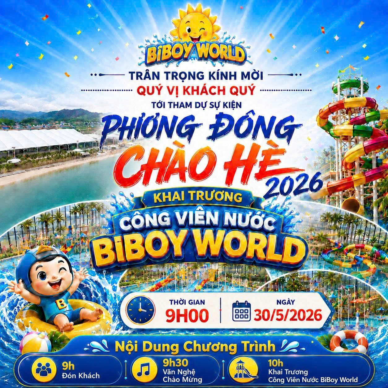 Siêu phẩm hè 2026: khai trương công viên nước Phương Đông Vân Đồn