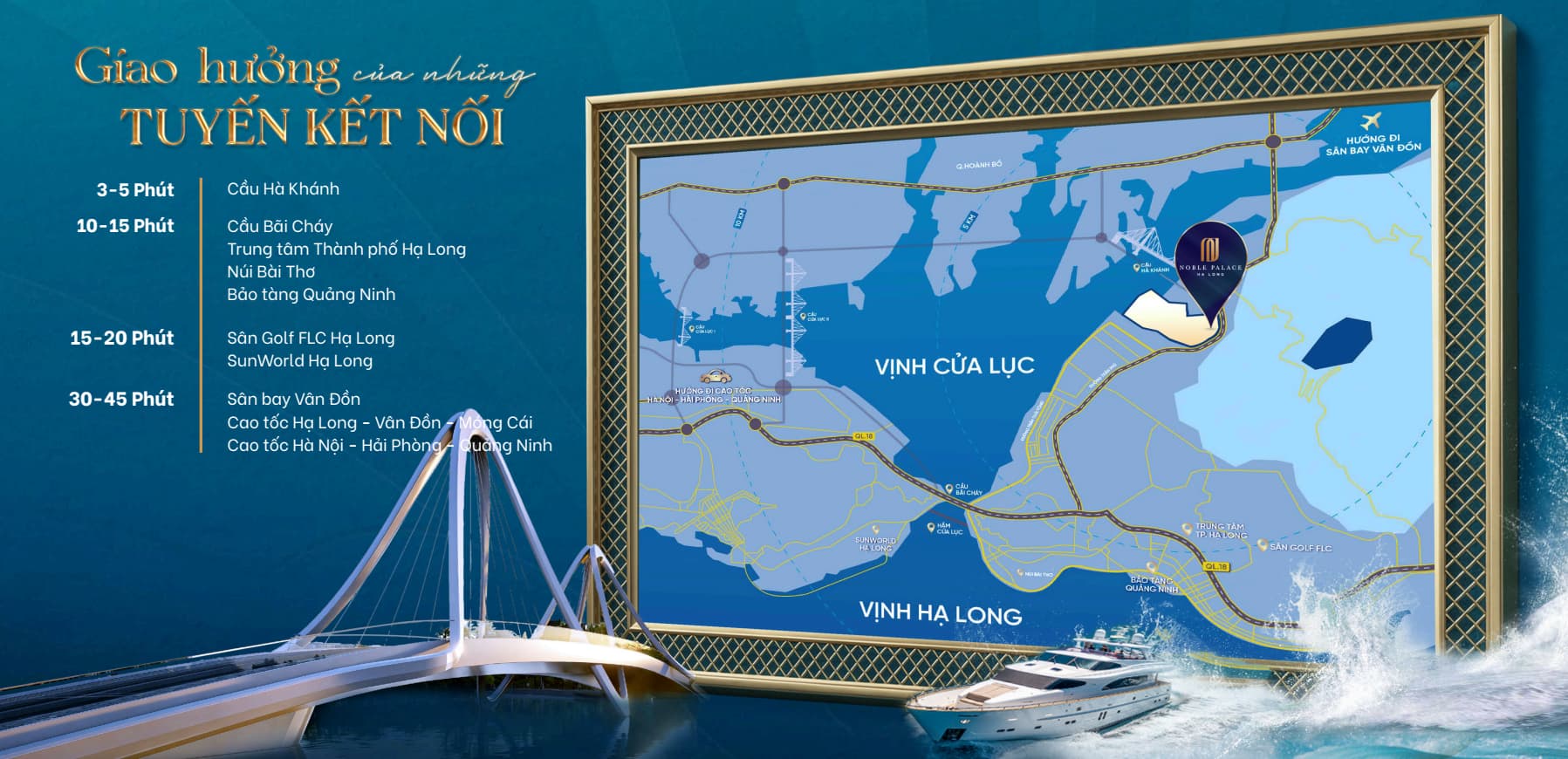 Vị trí tâm điểm kết nối tại Vịnh Cửa Lục