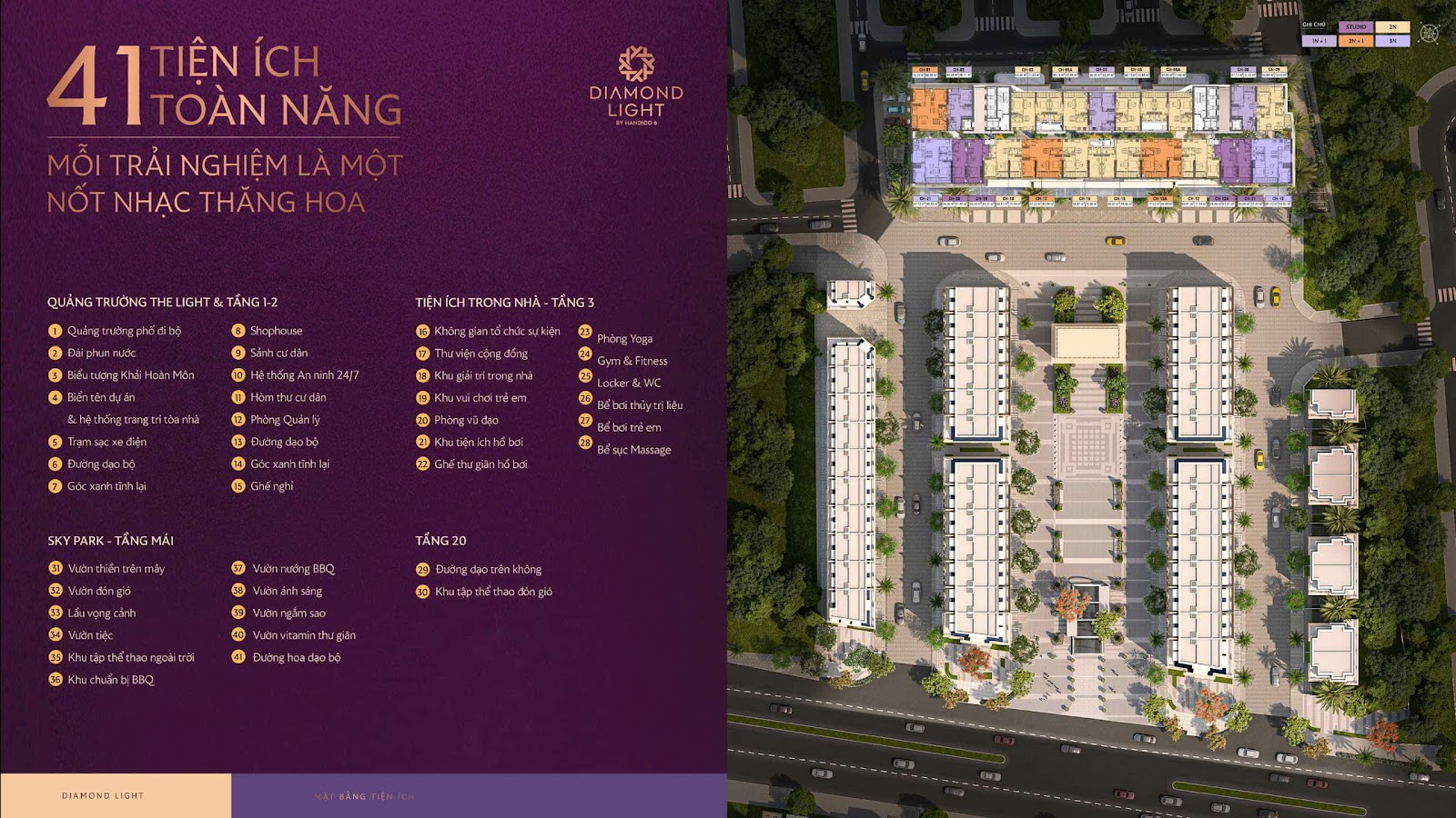 Hệ thống tiện ích tại Diamond Light