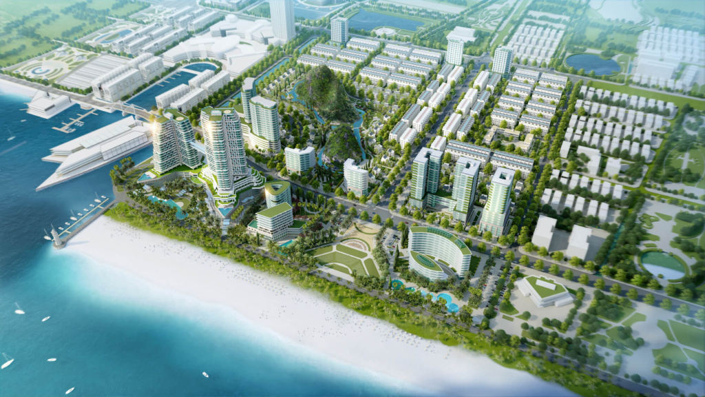 Phối cảnh tổng quan dự án khu đô thị Ocean Park Vân Đồn