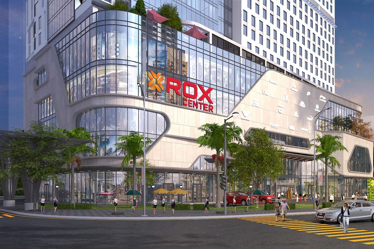 Phối cảnh trung tâm thương mại tại Rox Tower Goldmark City