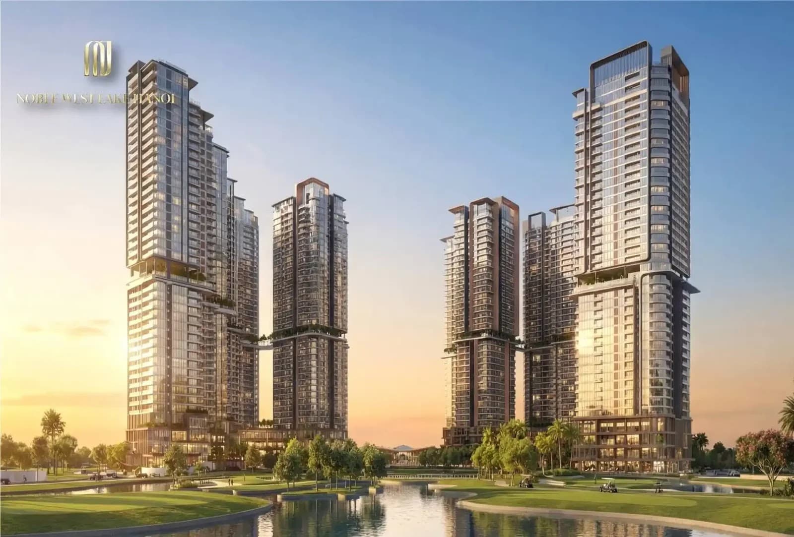 Kiến trúc hiện đại mặt ngoài full kính tại dự án